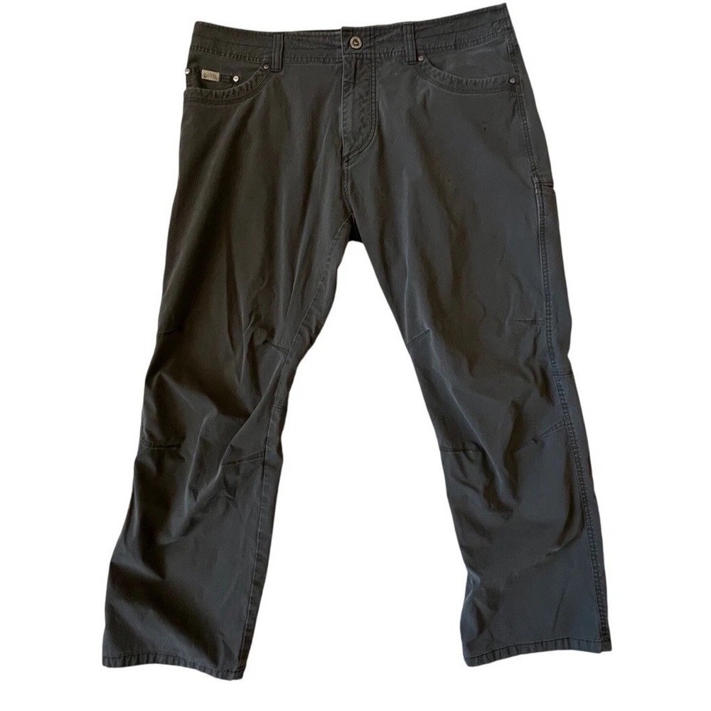 Kuhl Rydr Mens Pants 38x30 Charcoal Grey Vintage Patina‎ Dye Hiking Work Cargo
